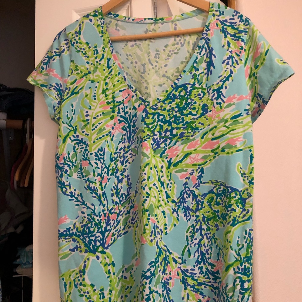 Lilly Pulitzer Michele T-shirt in Blue Heaven XL
